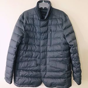 Tahari Gray Down-filled Puffer Coat Jacket